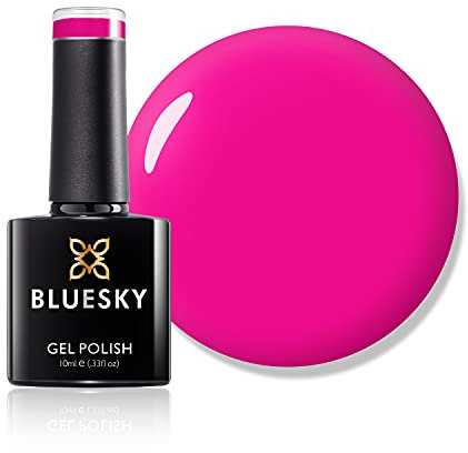 Bluesky Gel Nail Polish, Fuchsia Fumble Neon36, Bright Neon Pink, Cerise, Fuchsia, Long Lasting, Chip Resistant, 10 ml (Requires Drying Under UV LED Lamp)