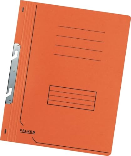Falken 50 x Einhakhefter A4 1/1 Vorderdeckel orange