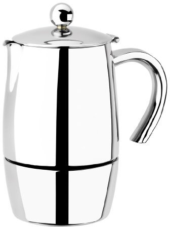 BRA Magna Cafetera Italiana 4 Tazas, acero inoxidable 18/10