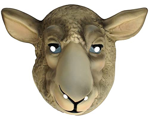 Unbekannt Tier Maske weißes Schaf zum Aufsetzen Plastik Tiermaske Schafmaske