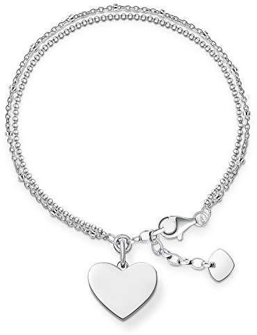 Thomas Sabo Damen Armband Love Bridge Herz 925 Sterling Silber LBA0102-001-12-L19,5v