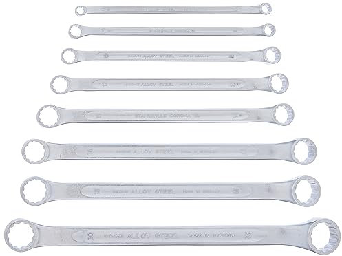 STAHLWILLE CORONA Nr. 23/8 l Doppelringschlüssel Set 8-tlg. (6-22 mm) l flachgekröpft l extrem belastbar l schraubenschonend l Made in Germany