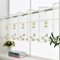 choicehot Short Cafe Curtains Valance for Windows, Lace Curtain Valance Floral Embroidered Half Window Sheer Curtains for Kitchen Cafe Dinning Living Room, 45cm x 180cm / 17 x 70