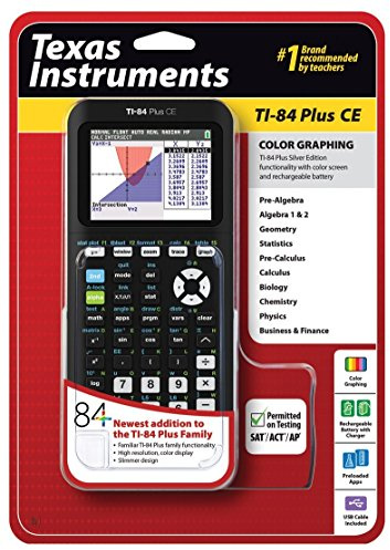 Texas Instruments TI-84 Plus CE Graphing Calculator, Black