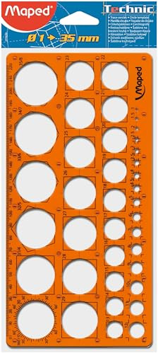 Maped M277620 - Trazador de Círculos de 1 a 35 mm, naranja