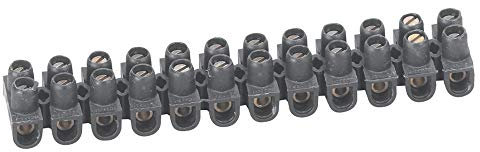 Legrand 034213 Barrette de Connexion Nylbloc avec Capacité Assignée 6mm², Noir, Lot de 10