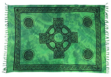 Ciffre Ca 62 Verschiedene Sarong Pareo Wickelrock Strandtuch Handtuch Lunghi Dhoti Schal Wickelkleid Wandbehang mit Keltischen Muster Kreis Kreuz Zirkel Einhorn Totenkopf