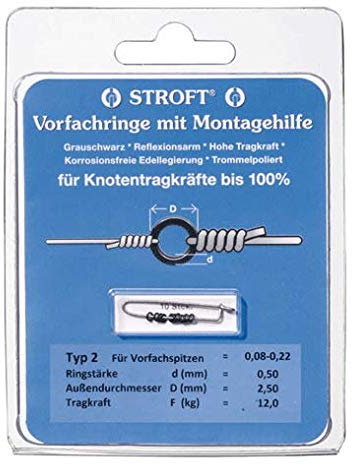 Stroft Vorfachringe Set mit Montagehilfe 8kg 12kg 16kg
