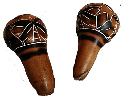 Terrapin Trading Fair Trade Amazonian Wooden Shaman Calabash Hand Rattle Maraca