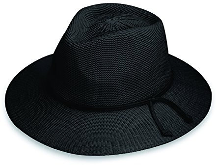 Wallaroo Hat Company Damen Victoria Sonnenhut - UPF 50+, moderner Stil, entworfen in Australien, Schwarz, Einheitsgröße