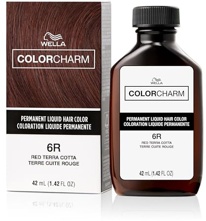 COLORCHARM Permanent Liquid Hair Color for Gray Coverage, Red