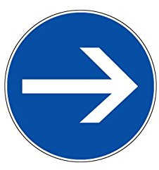 Panneau Sens obligatoire - Rigide Ø300mm - 4060408