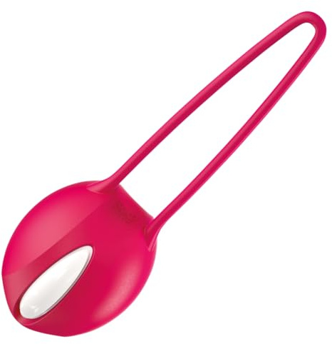 FUN FACTORY SMARTBALLS UNO - bolas chinas inteligentes entrenador de suelo pelvico blanco/rosa de silicona medica