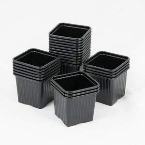 Soparco - vasetto per semina, 8 x 8 x 7 cm, colore: nero