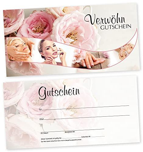 50 Kosmetikstudio – Gutscheinkarten VINTAGE BEAUTY Gutscheine Geschenkgutscheine