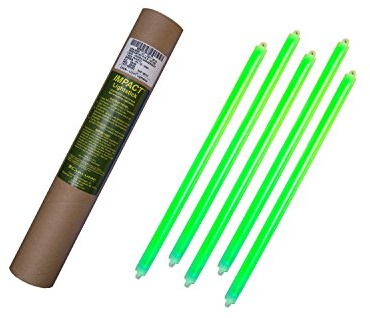 Cyalume Leuchtstäbe 5er Pack - SnapLight IMPACT (2 Ringe) in Grün - aktivierbar per Schlag -erfüllt NATO-Spezifikationen - 40cm lang - leuchtet 12 Stunden - ungiftig, nicht brennbar - hohe Sicherheit