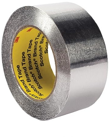 3M Aluminium Foil Tape 425, Silver, 25 mm x 55 m, 0.12 mm