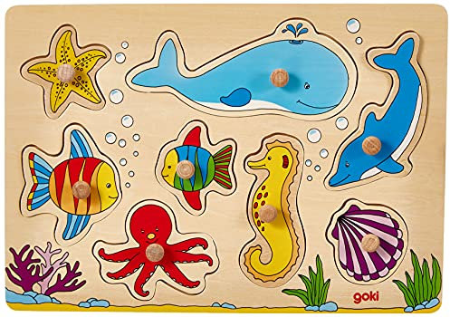 Goki 57953 - Steckpuzzle - Unterwasserwelt