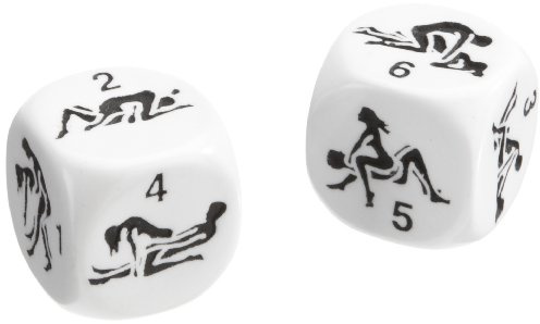 Philos 7900 - Dadi Kama Sutra, 2 pz, Colore: Bianco