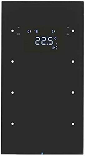 Teclado 3 fases con termostato, serie berker R.3 de hager, negro