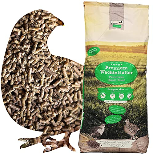 wachtelgold Wachtelkorn ProVital 25kg Alleinfutter Legewachteln | Mit Oregano, Thymian, Spirulina, Leinsaat & Bierhefe