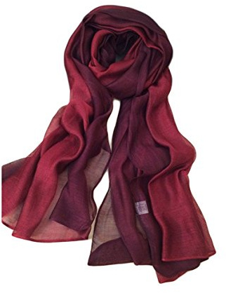 UK_Stone Damen Elegant Unifarben Farbverlauf Schal Halstuch Gross Glitzer Abendkleid Stola