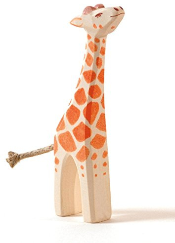 OSTHEIMER 21803 Giraffe Klein Kopf Hoch aus Holz Höhe 13cm Tiere aus Aller Welt Spielzeug