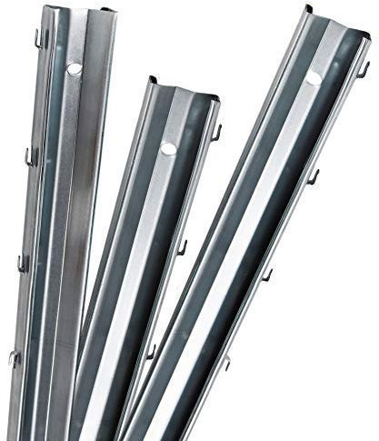 Aquagart Z-Profil Zaunpfosten 2 m verzinkt I 150 Stück Metallzaunpfosten aus Bandstahl 1,5mm stark I hochwertige Zaunpfähle für Wildzaun Weidezaun Drahtzaun Wildschutzzaun Knotengeflecht Zaun