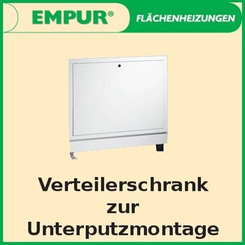 Buderus / Empur Unterputz Verteilerschrank Exclusiv für Fußbodenheizung Breite 520 - 1120 mm, Breite / Nischenbreite:520 x 540 mm