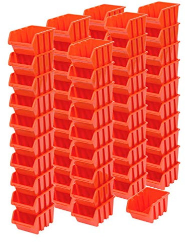 50 Stück Sichtlagerboxen Größe 1 - rotbraun (8 x 11,5 x 6 cm)