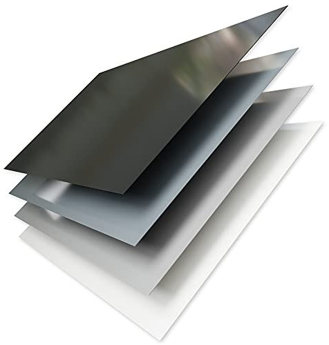 PVC Kunststoffplatte 2000x1000 mm - 1 Stück - seidenmatte PVC Platte, porenlos glatte Oberfläche - Kunststoffplatte 1mm hellgrau (RAL 7004) - leicht flexibel - (1 Stück - 200x100cm, 1mm hellgrau)