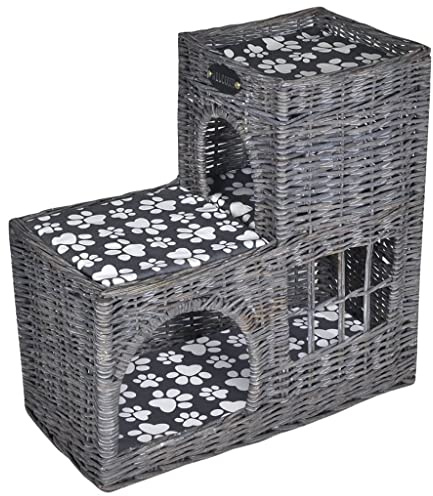 vidaXL Kuschelhöhle für Katzen Haustiere mit Kissen Weide