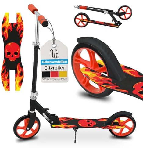 ArtSport® Scooter Cityroller Big Wheel 205mm Räder klappbar & höhenverstellbar - Kinder-Roller ab 3 Jahre - Tretroller bis 100 kg - pink
