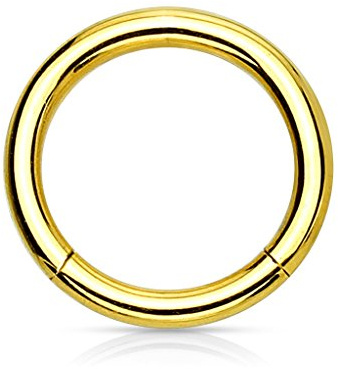 eeddoo Piercing-Ring Segmentring Gold Edelstahl