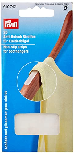 Prym Anti-Rutsch-Streifen für Kleiderbügel, Kunststoff, Weiß, 20 Stück