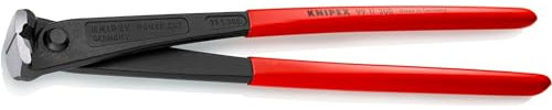 Knipex Tenaglia per Ferraioli e Cementisti Tipo Forte a Grande Forza di Taglio Bonderizzata Nera, Rivestiti in Resina Sintetica 300 Mm 99 11 300
