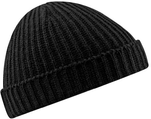 Beechfield Unisex Retro Trawler Winter Beanie Mütze Baseball Cap Gr. One Size, Schwarz