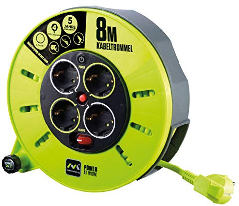 Luceco Masterplug CMG08164SL-PX Avvolgicavo da Interni, 8 m, 3000 W, 230 V