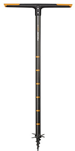 Fiskars Handerdbohrer, Für Löcher bis Ø 100 mm, Schwarz/Orange, QuikDrill, S, 1000636
