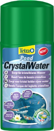 Tetra Pond CrystalWater 250 ml, Rimuove Efficacemente le Particelle di Sporcizia Sospese e Migliora la Trasparenza dell’Acqua del Laghetto