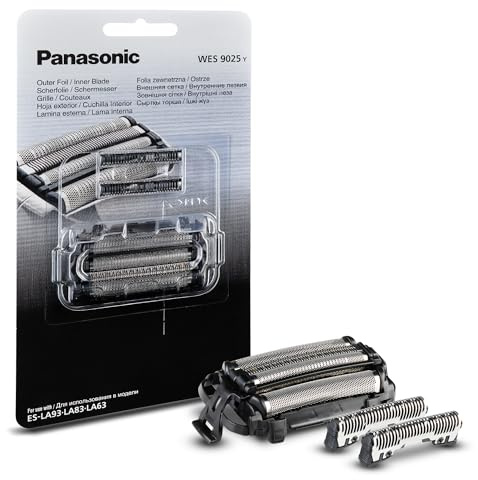 Panasonic WES9025Y1361 Ersatzklingen und Scherfolie für Elektrorasierer ES-LA93, ES-LA83 & ES-LA63, Kombipack, 4-Klingen-System, fortschrittlicher japanischer Edelstahl, wasserdicht