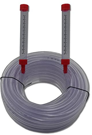 Tuyau d'eau avec niveau de contrôle-niveau à eau avec tuyau-koplett skalierten en acrylglas avec des tubes-longueur : 20 m