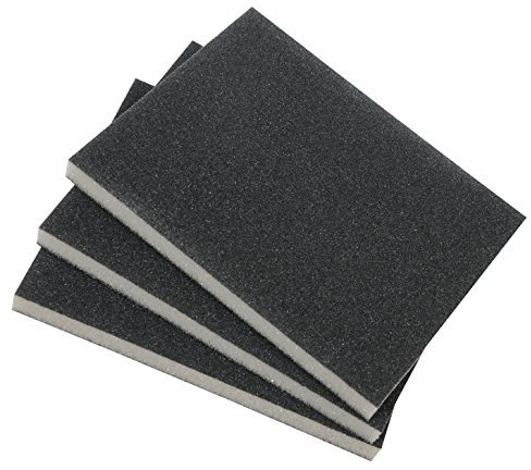 kwb 3-tlg. Schleifschwamm-Set mit feiner, mittlerer & grober Körnung für Holz und Metall – Schleif-Papier trocken und nass einsetzbar