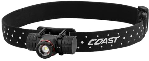 Coast HP1 190 Lumen Pure Beam Focusing Linterna LED con enfoque deslizante y clip de bolsillo ajustable