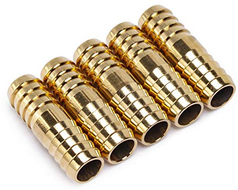 LTWFITTING Messing Reduziertstück für Schlauchanschluss 12 mm ID für Kraftstoffsystem, Autoheizung und Kühlsystem (5 Stück)