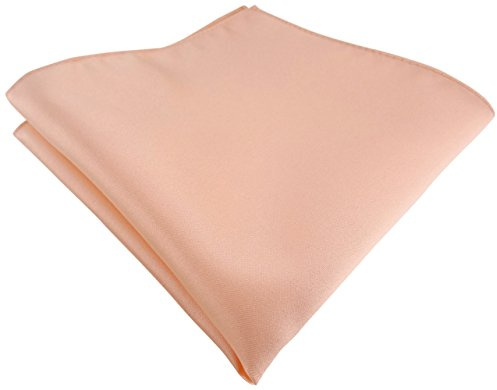 TigerTie Satin Einstecktuch in lachs einfarbig Uni - Tuch Polyester - Größe 26 x 26 cm