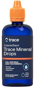 Trace Minerals ConcenTrace Trace Mineral Drops | Supports Energy, Digestion, Bone Health & Hydration, 70+ Ionic w/Magnesium, Chloride & Potassium | Keto, Vegan & Non-GMO | 48 Servings