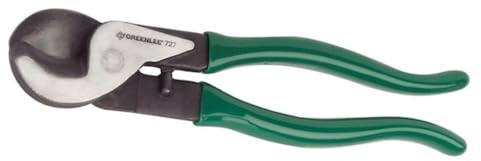 Greenlee 727 9-3/4 Handheld Cable Cutter for Copper and Aluminum Cables Up to 2/0, 70 Square Millimeters
