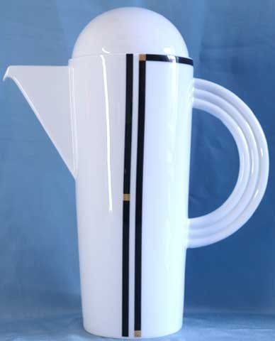 Rosenthal Cupola Nera Porzellan Teekanne Kaffeekanne