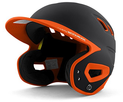 Boombah DEFCON Batting Helmet Black/Orange - Size Senior 7 - 7 3/4